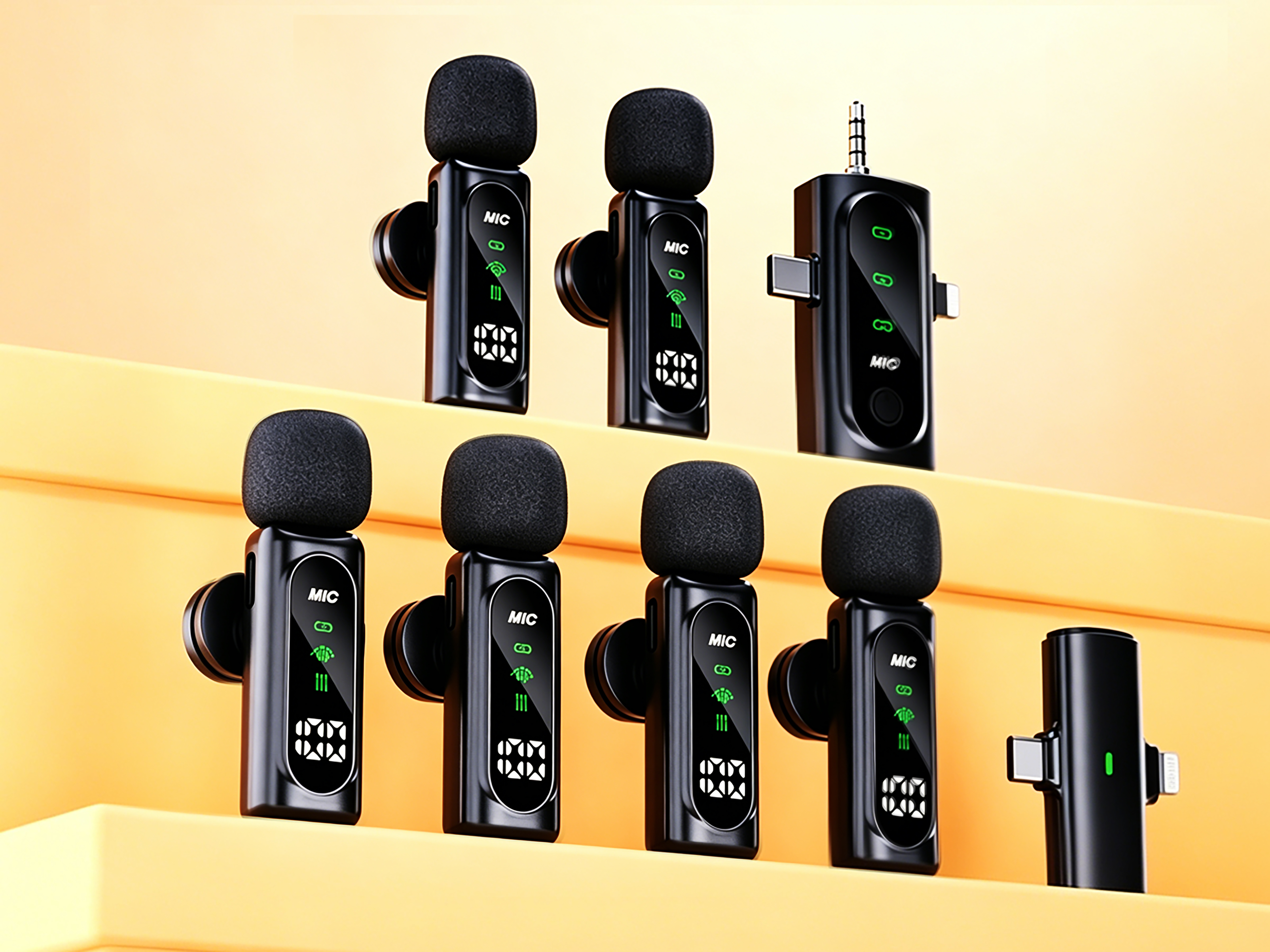 T90-3in1 Wireless Lavalier Microphone 