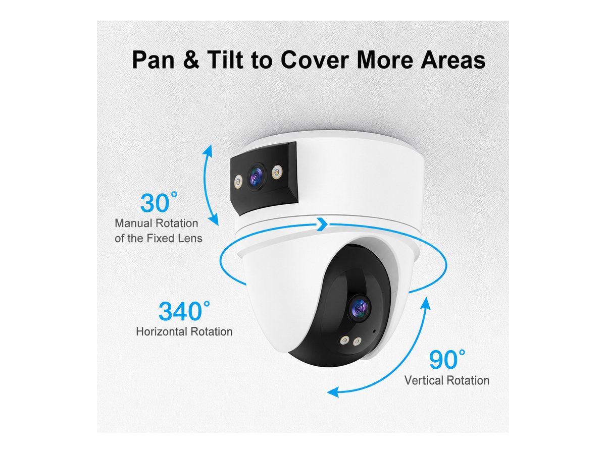 X5 Ceiling-Style Dual-View Wi-Fi Camera