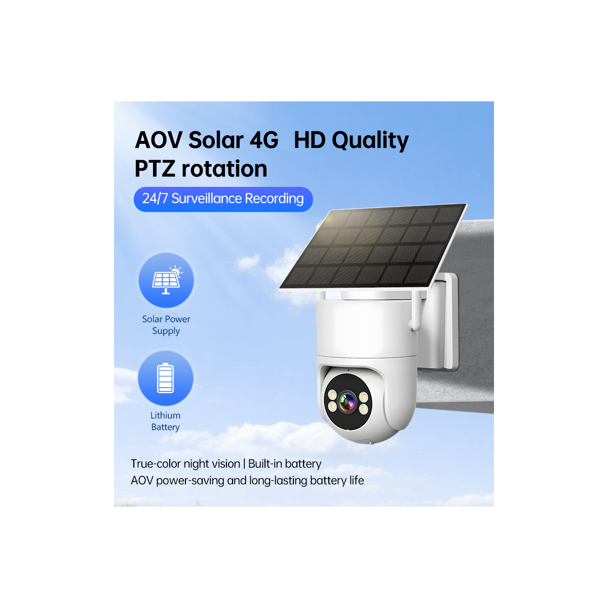 YWS-AX25H Single-lens Solar 4G Camera