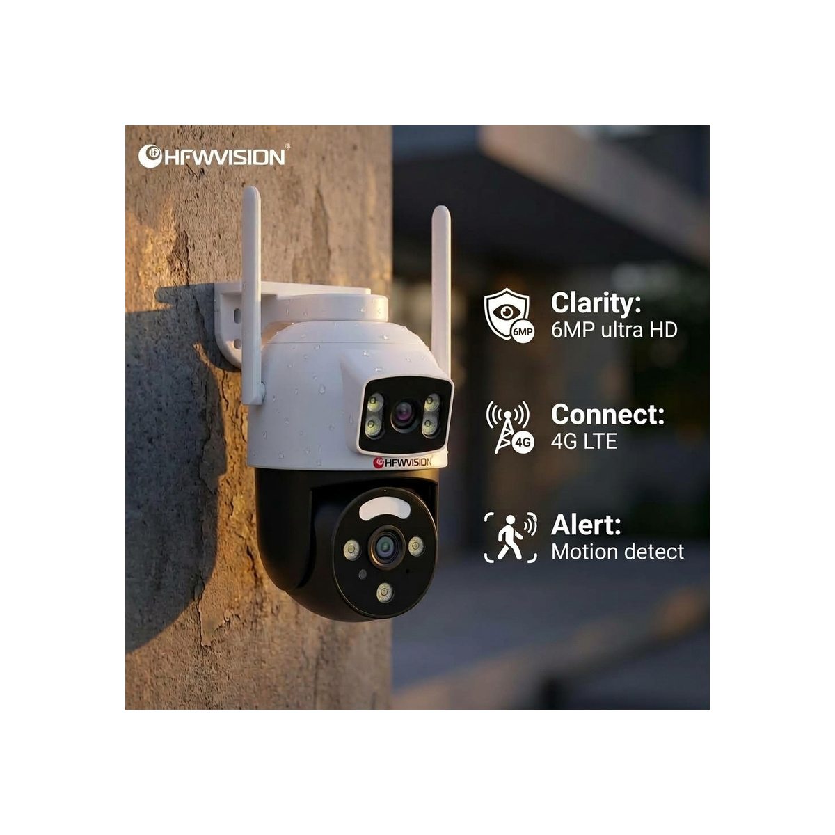 WSV12B Externally Powered Dual-lens 4G Camera