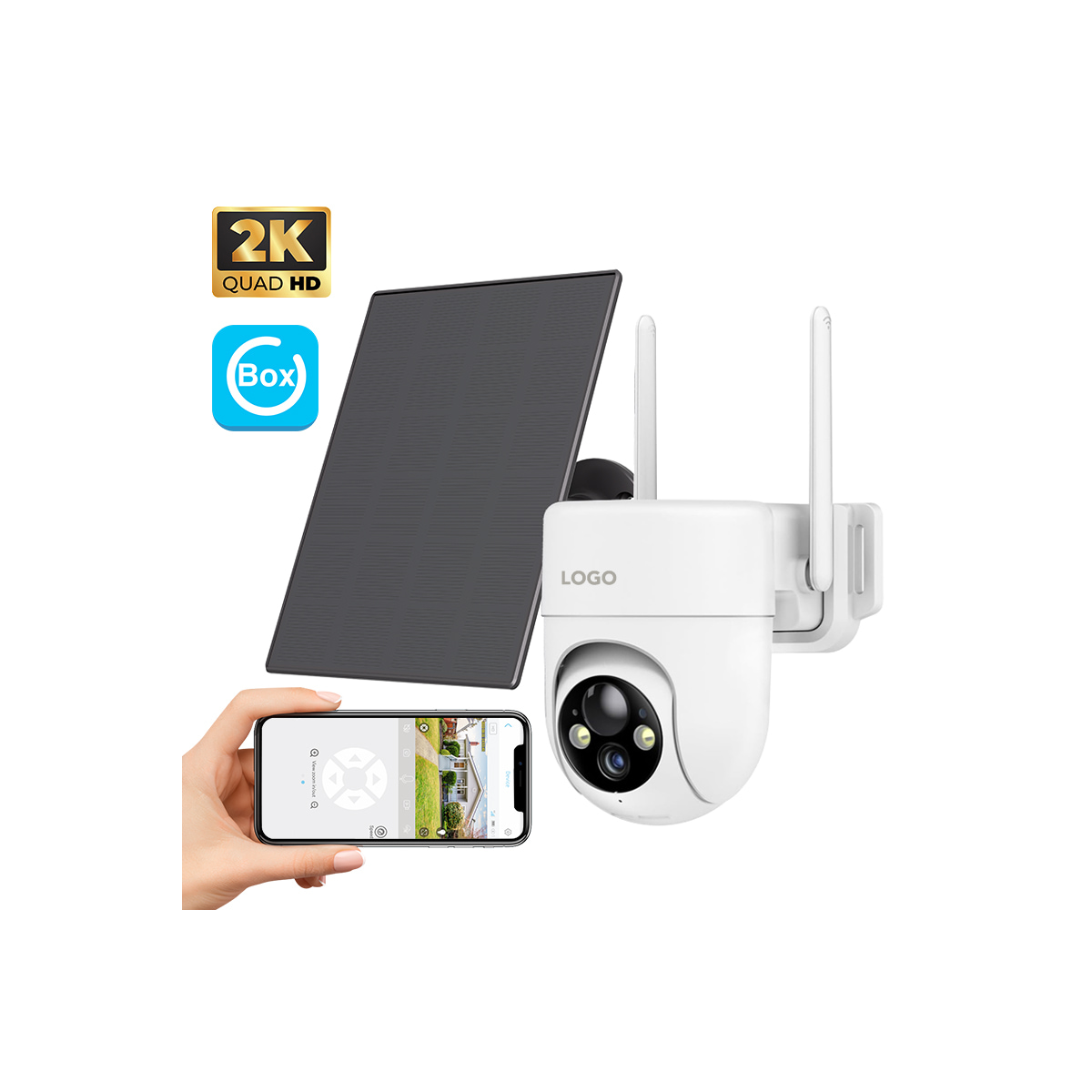 TZ-DNA336 Solar-Design Pan-Tilt Wi-Fi Camera