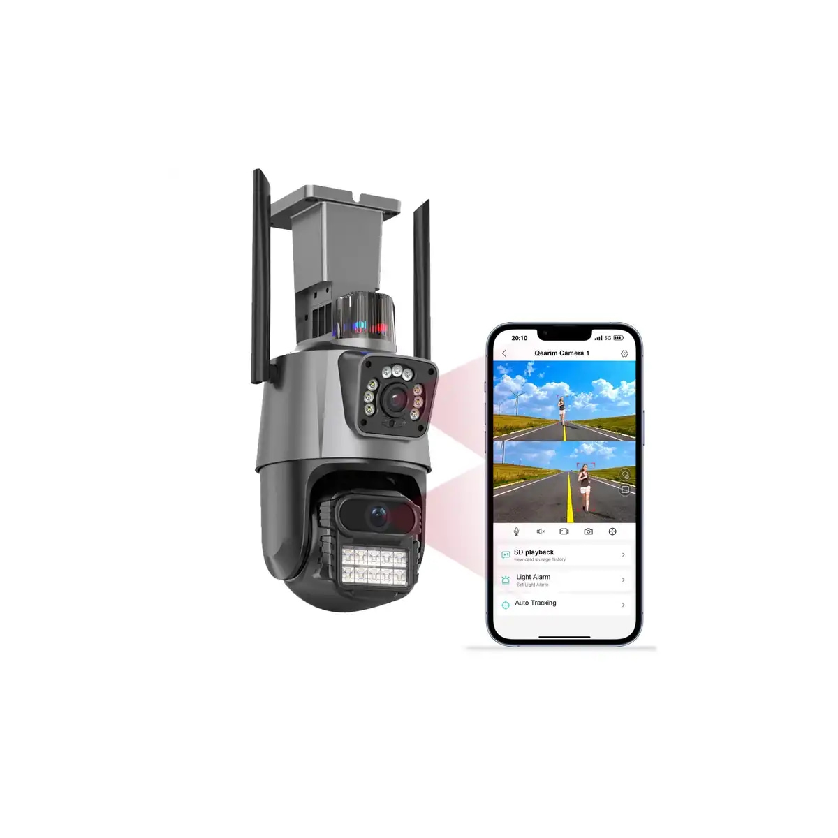ZAPO-CAM-363 Light-Equipped Dual-Lens Wi-Fi Camera