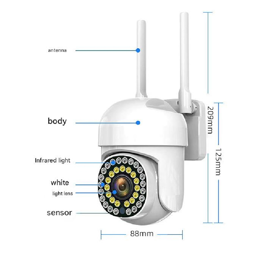 Outdoor Multi-Light Wi-Fi Camera — ZAPO-CAM-144