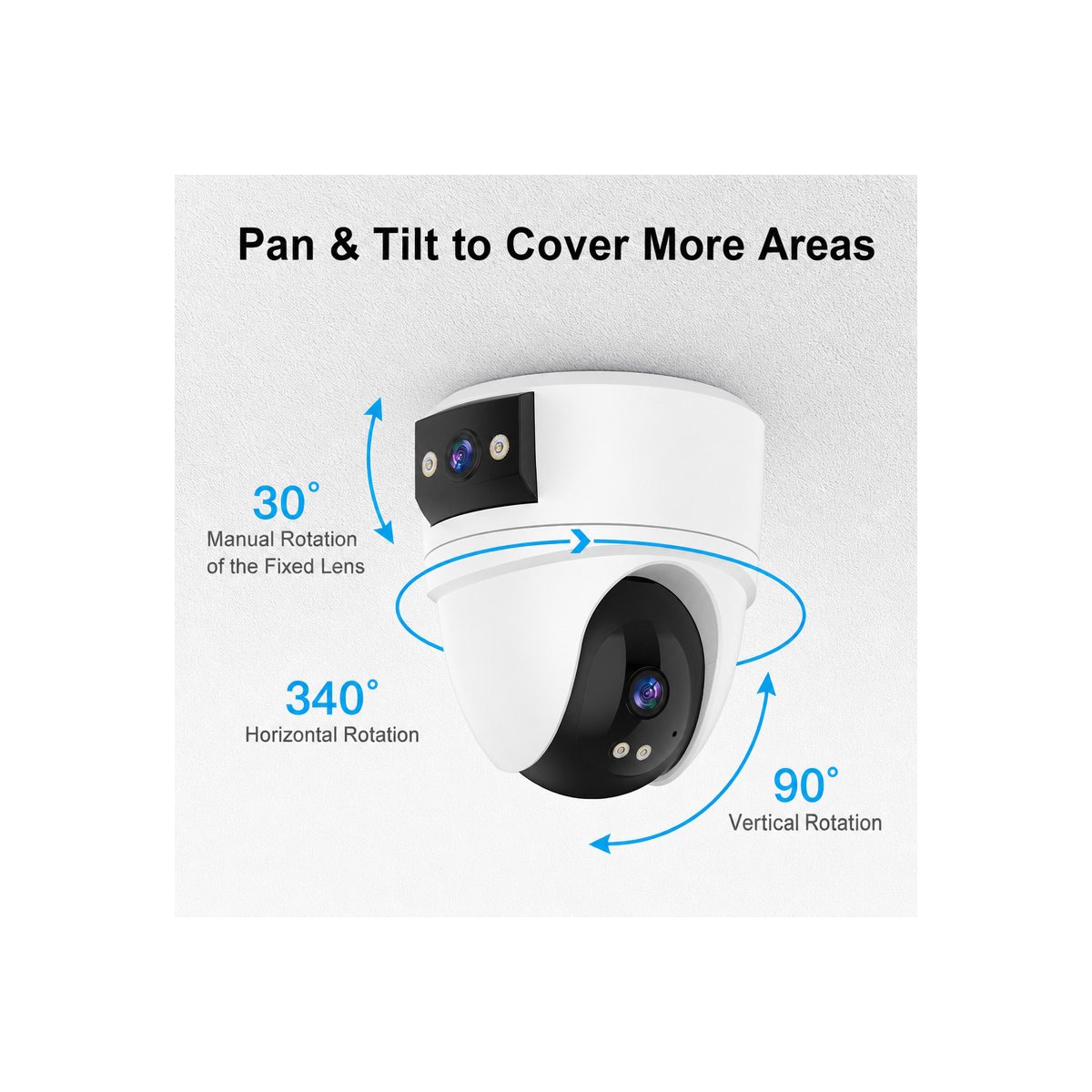 X5 Ceiling-Style Dual-View Wi-Fi Camera