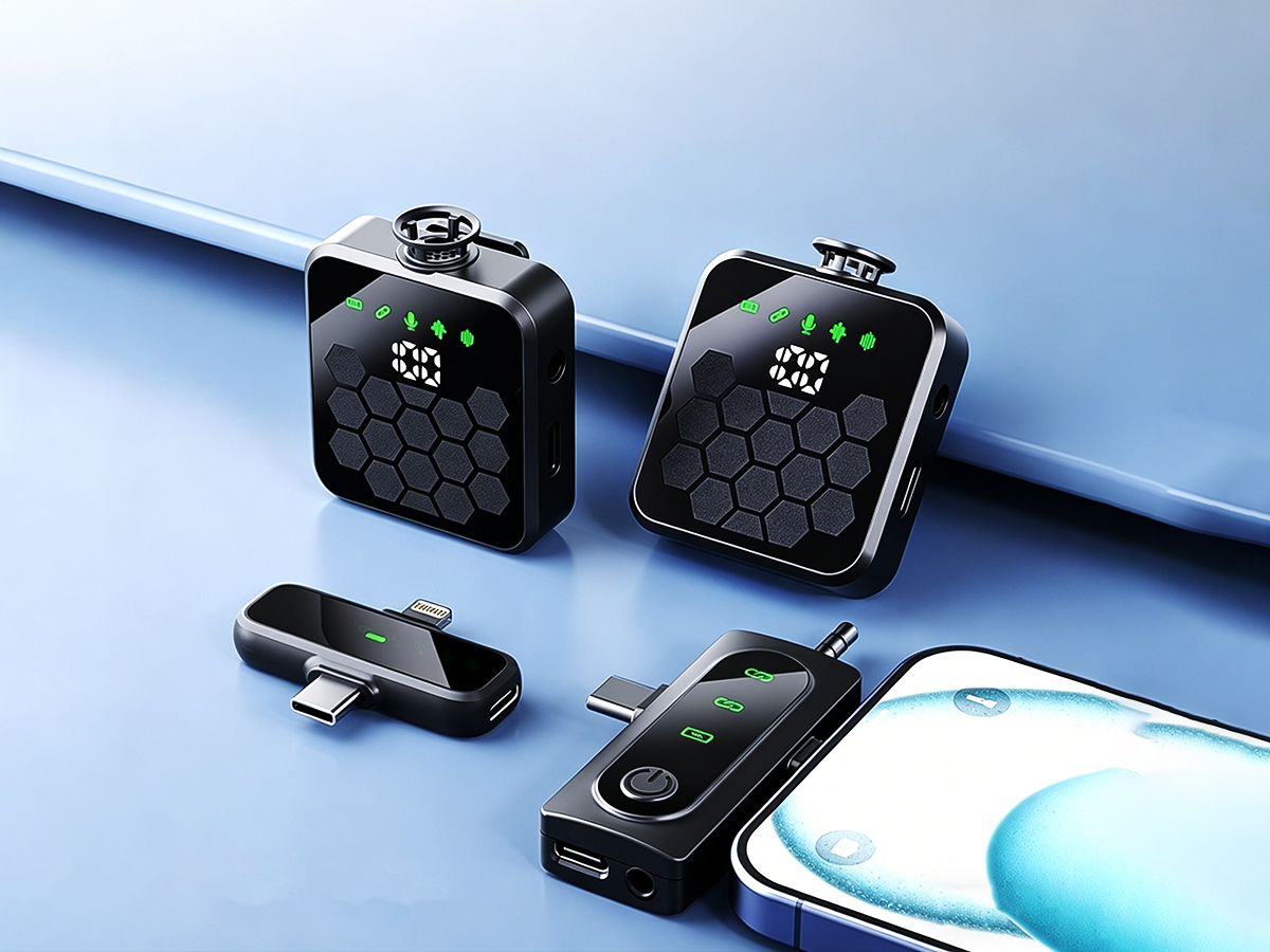 QY66 One-to-Two Wireless Lavalier Mic
