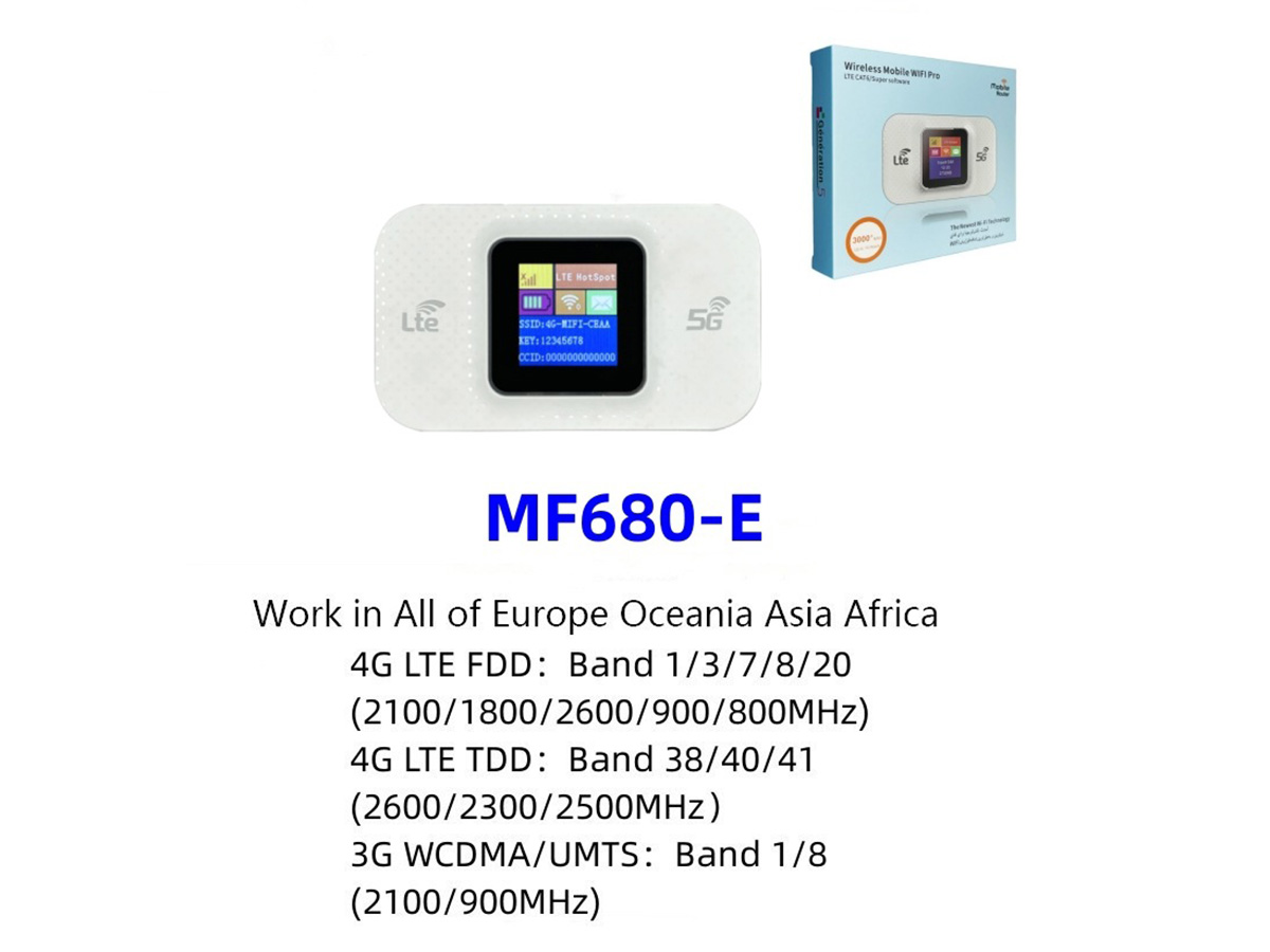 4G Portable WiFi Wireless Router - MF680-E