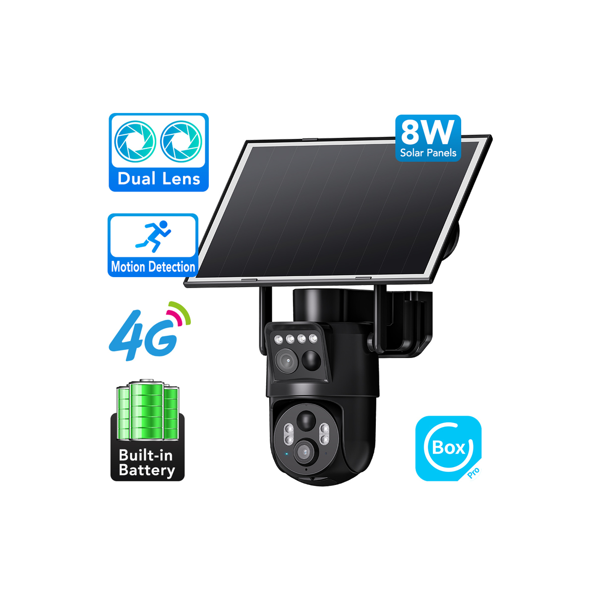 TZ-WOA2230 Dual-lens Solar 4G Camera