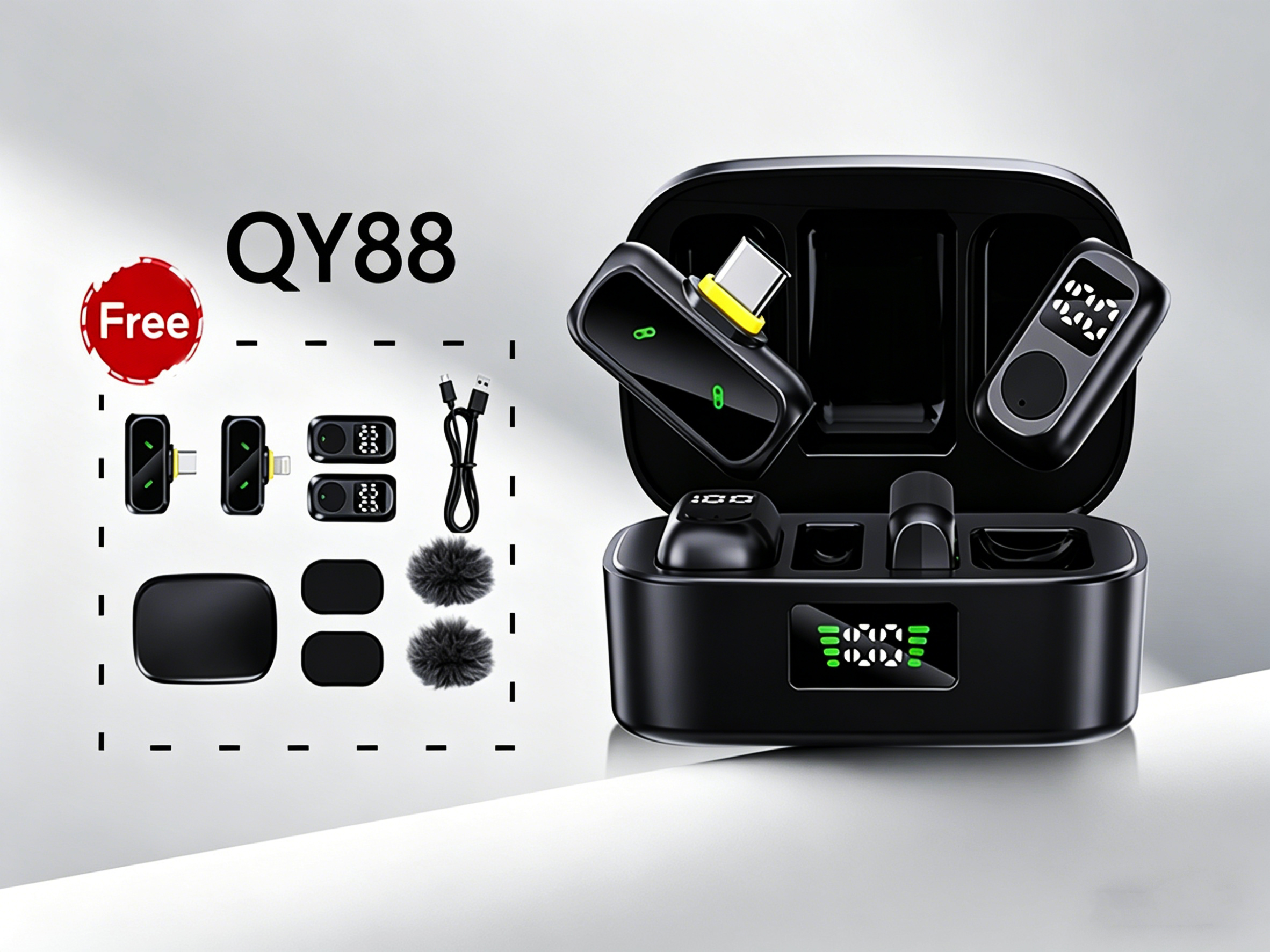 QY88-Dual Wireless Microphone