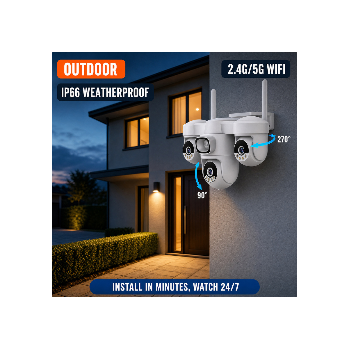 CS623SR Triple-Lens Wi-Fi Camera