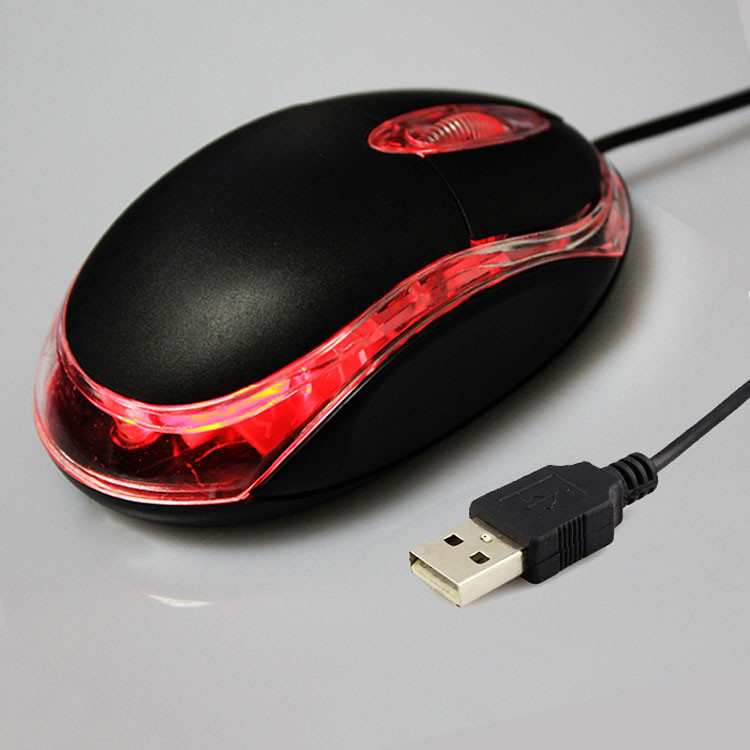 Wired Mouse with Transparent Sides — ZAPO-MS-182